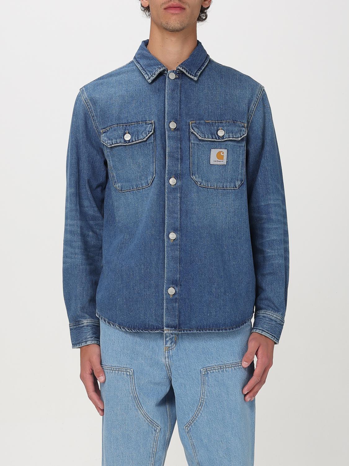 Carhartt Work In Progress Lincoln Denim Shirt Jacket In Blue