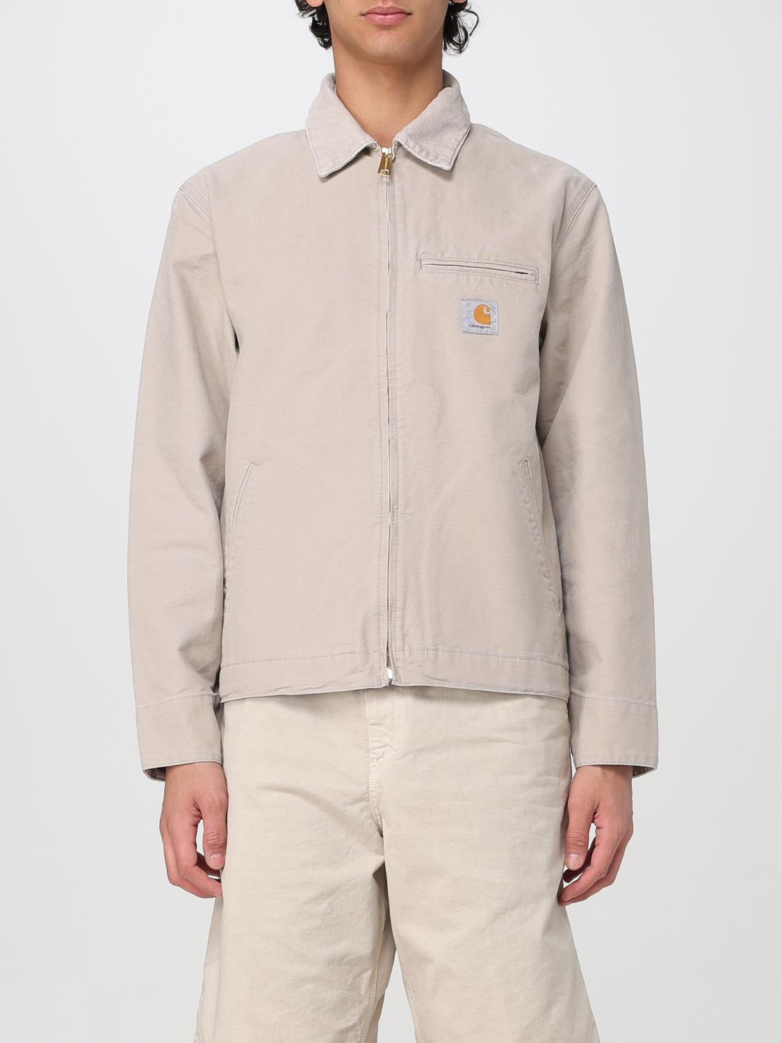 Carhartt Canvas Jacket Zip Pockets In Neutral