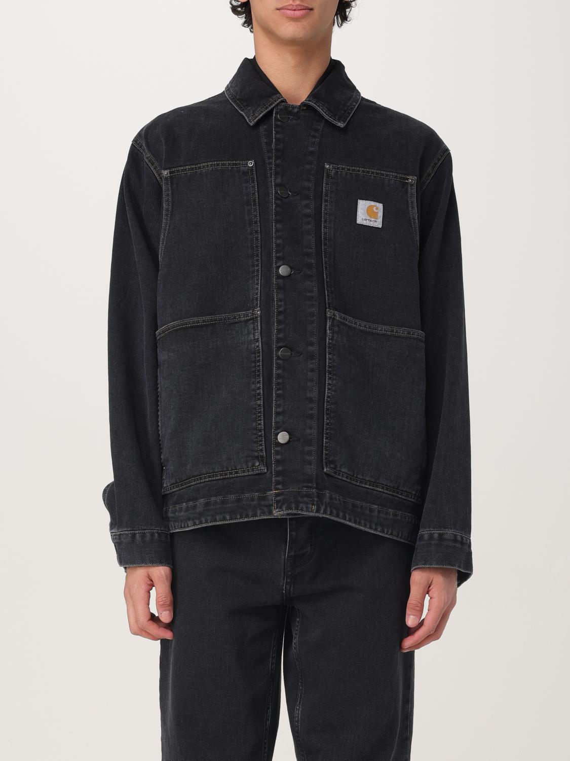 Carhartt Black Denim Og Double Front Jacket In Black