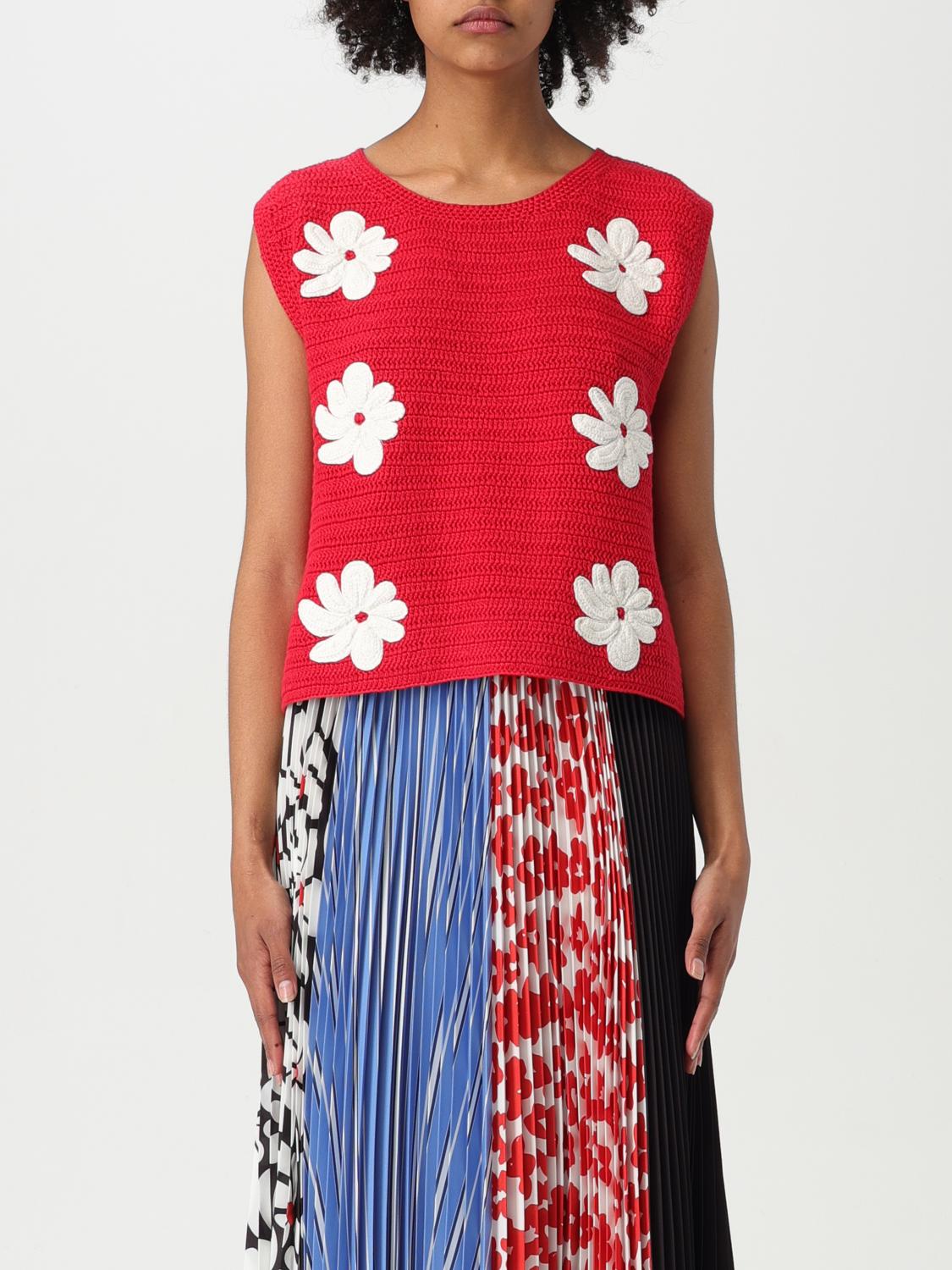Msgm Top Woman Color Red In Red