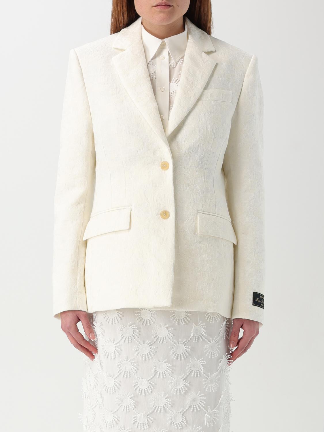 Msgm Blazer Woman Color Natural In Natural