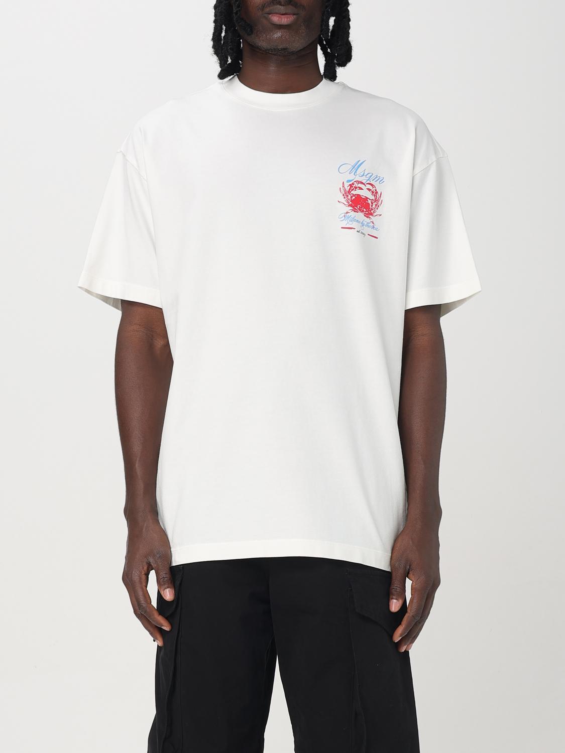 Msgm T-shirt Men Color White In White