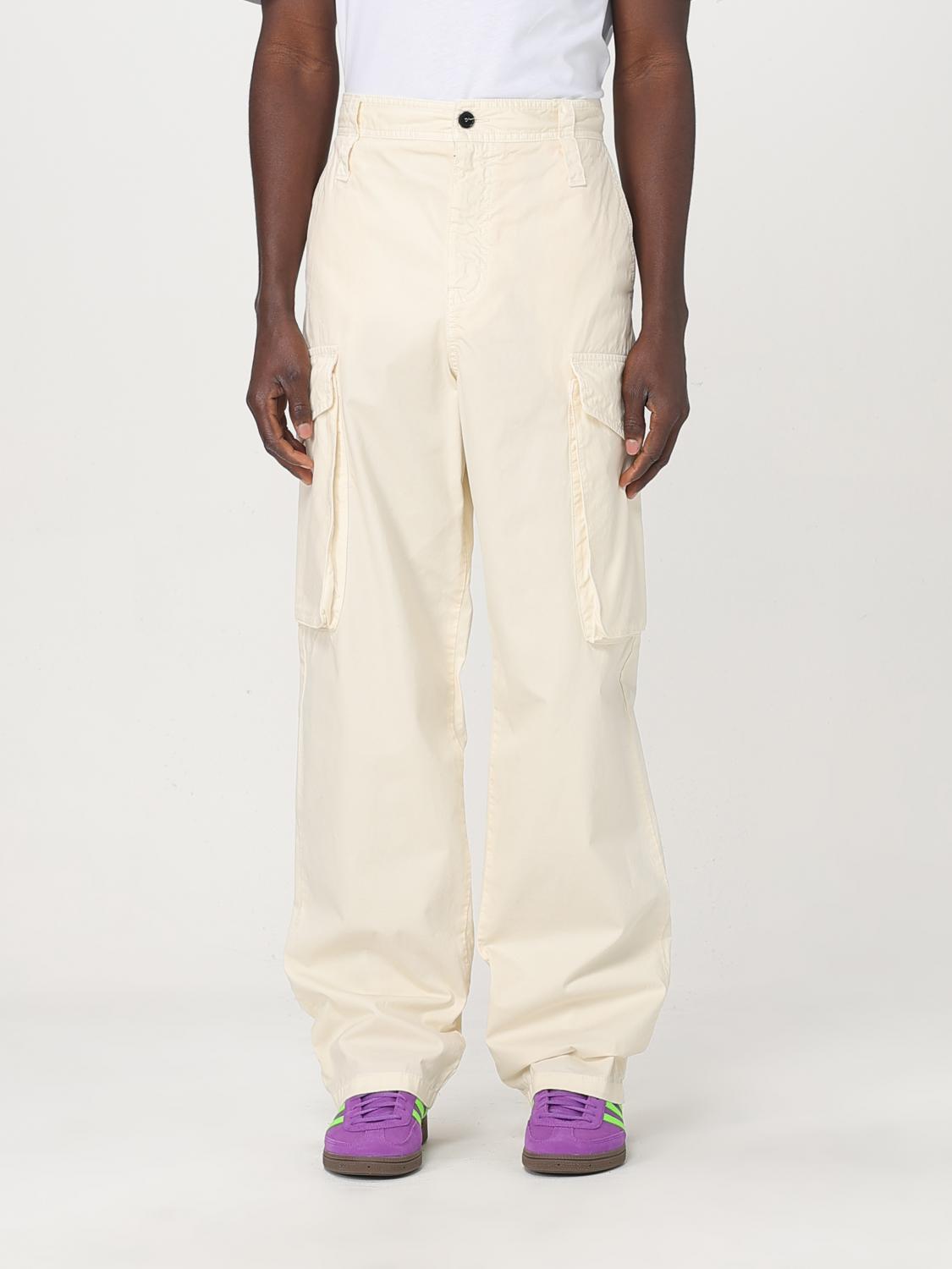 Msgm Pants Men Color Yellow Cream In Yellow Cream