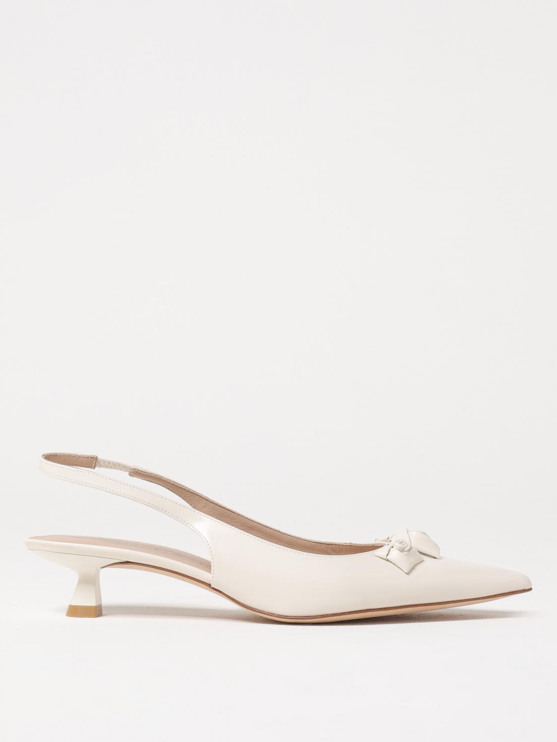 Stuart Weitzman Pointed High-heeled Sandals In Cream