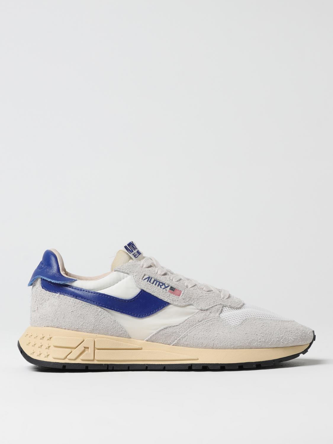 Autry 'reelwind Super Vintage' Grey Sneakers With Logo Patch On The Tongue And Contrasting Heel In White
