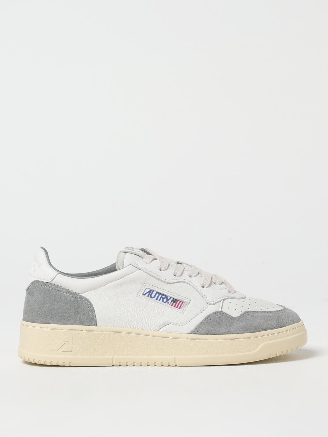 Autry Grey Medalist Sneakers In White