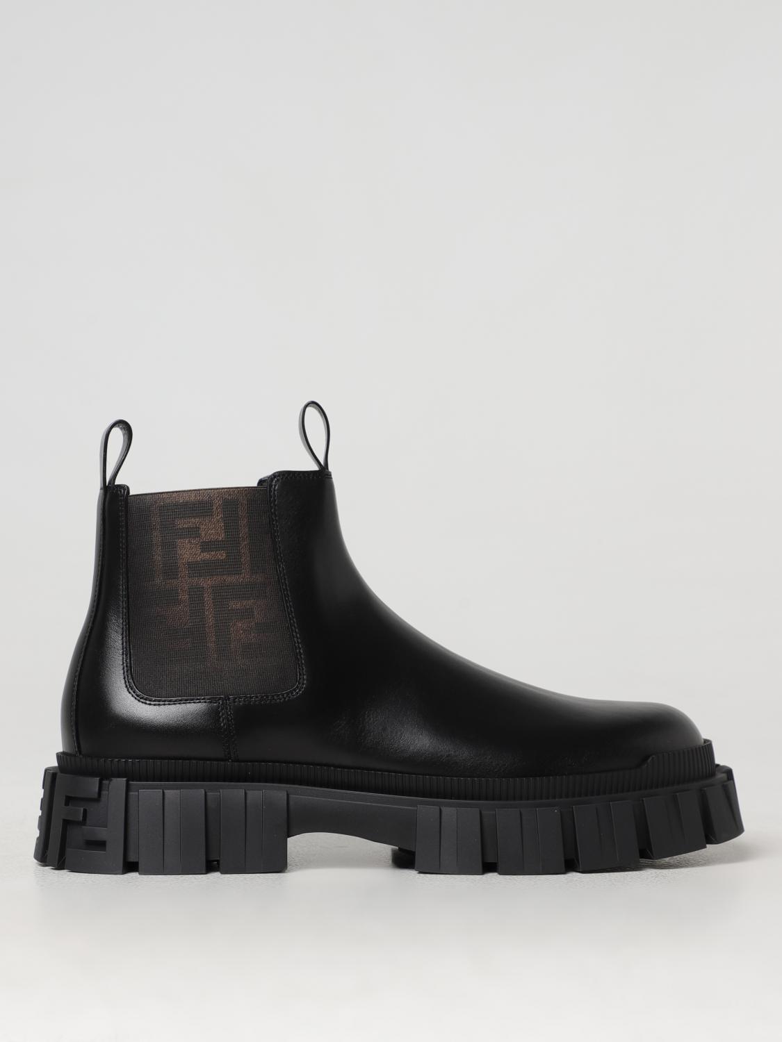 Boots FENDI Men color Black