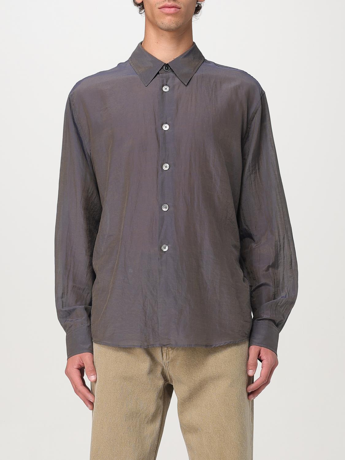 Our Legacy Sheer Fabric Long Sleeves Shirt In Burgunderrot