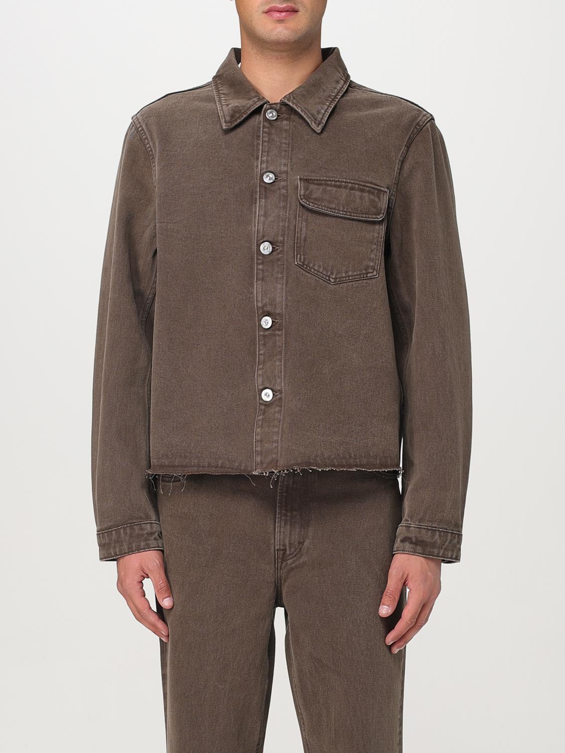 Our Legacy Rebirth Denim Jacket Featuring Chest Pocket In Braun