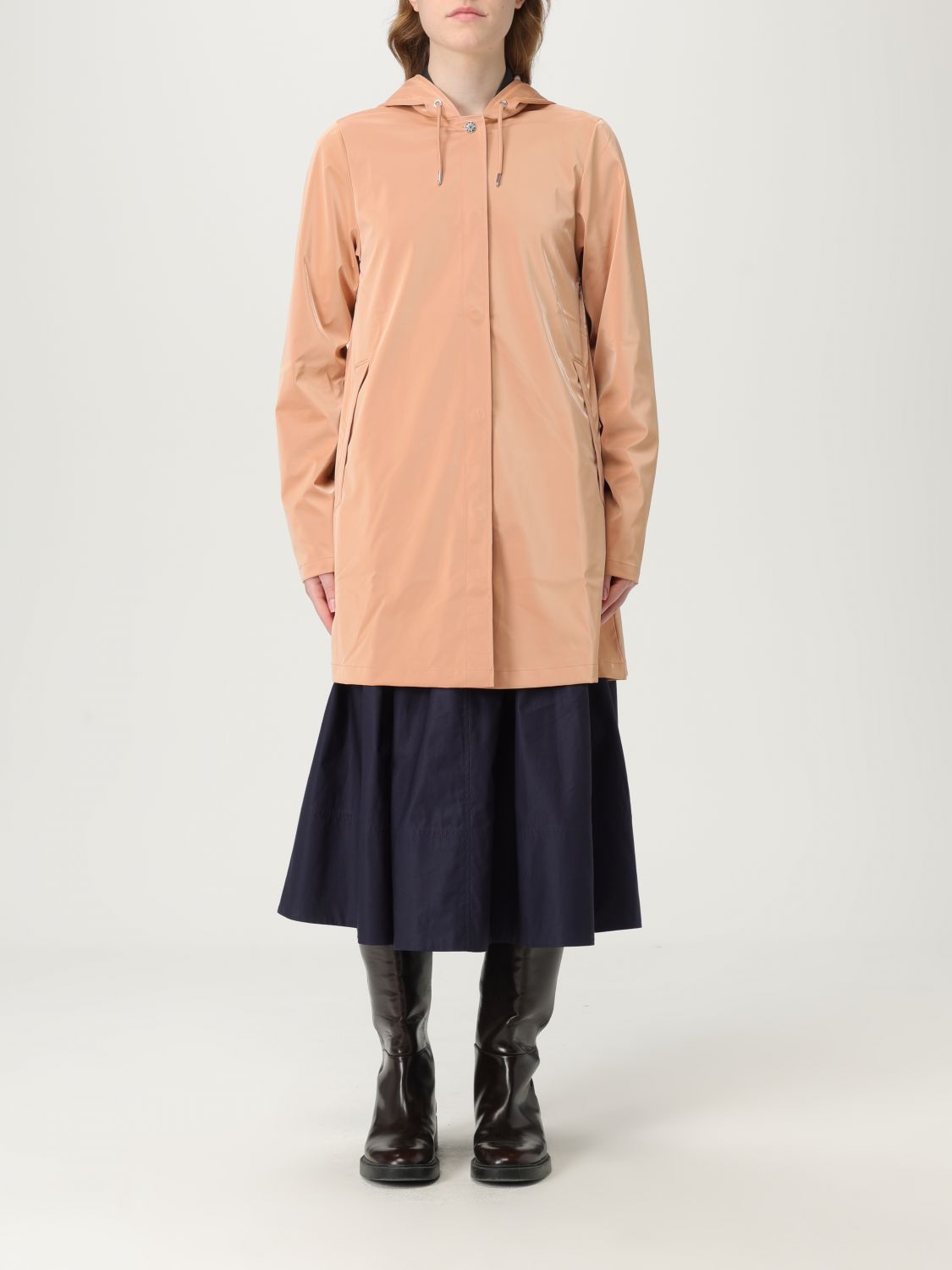 Rains Jacket Woman Color Peach