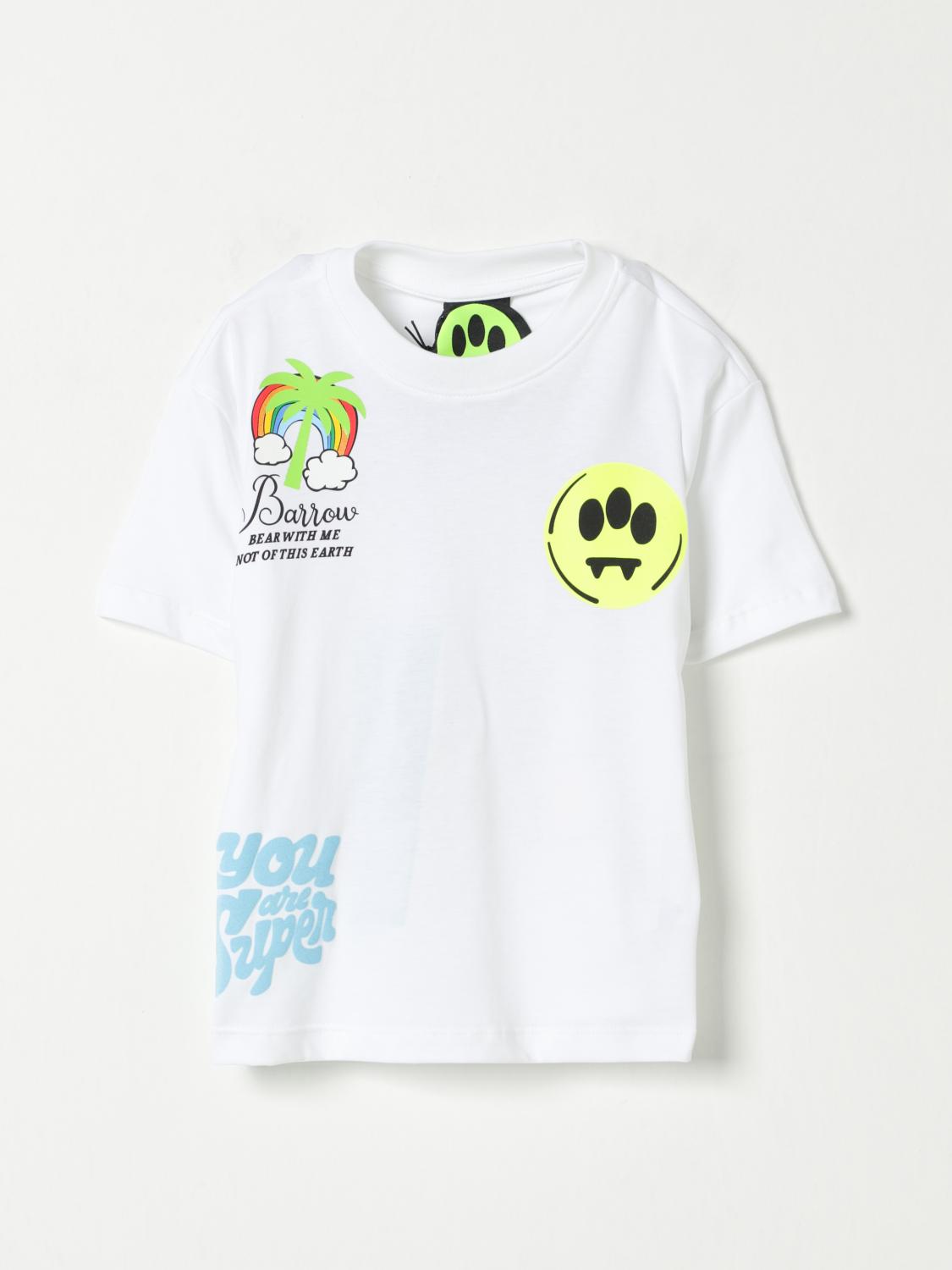 Barrow Smiley Face Pattern T-shirt In White
