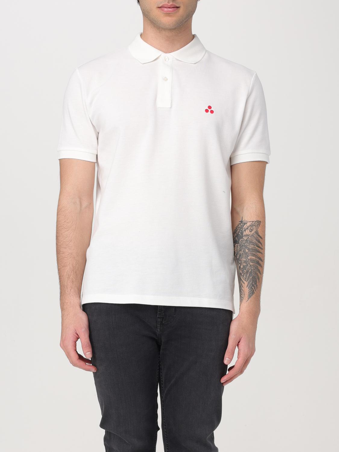 Peuterey Mezzola White Piquet Polo In White