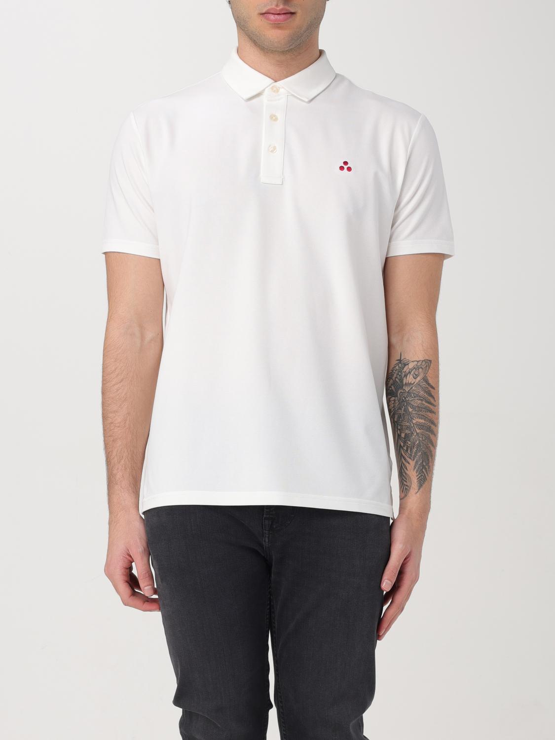 Peuterey Mezzola White Piquet Polo In White