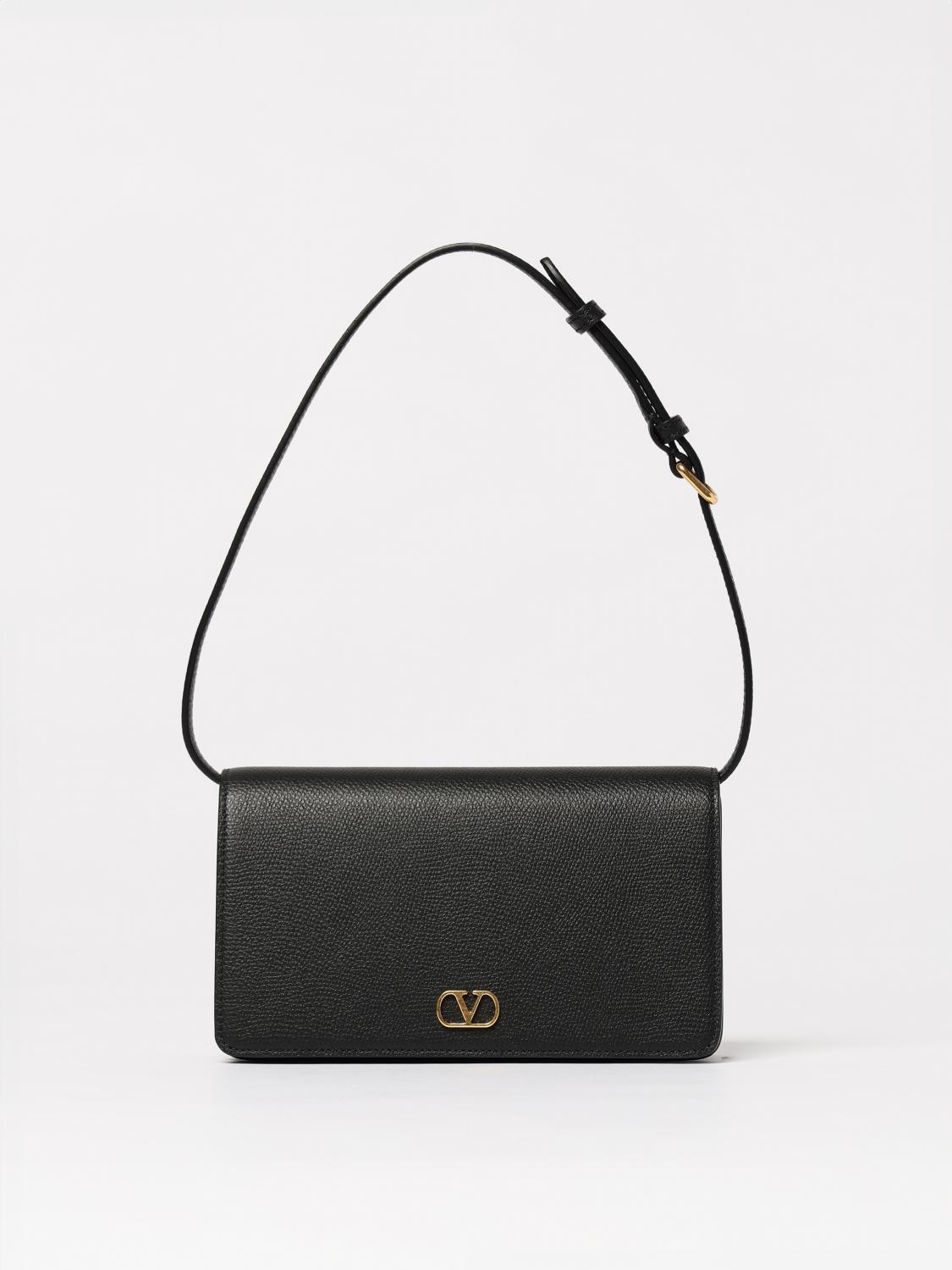Valentino Vlogo Shoulder Bag In Black