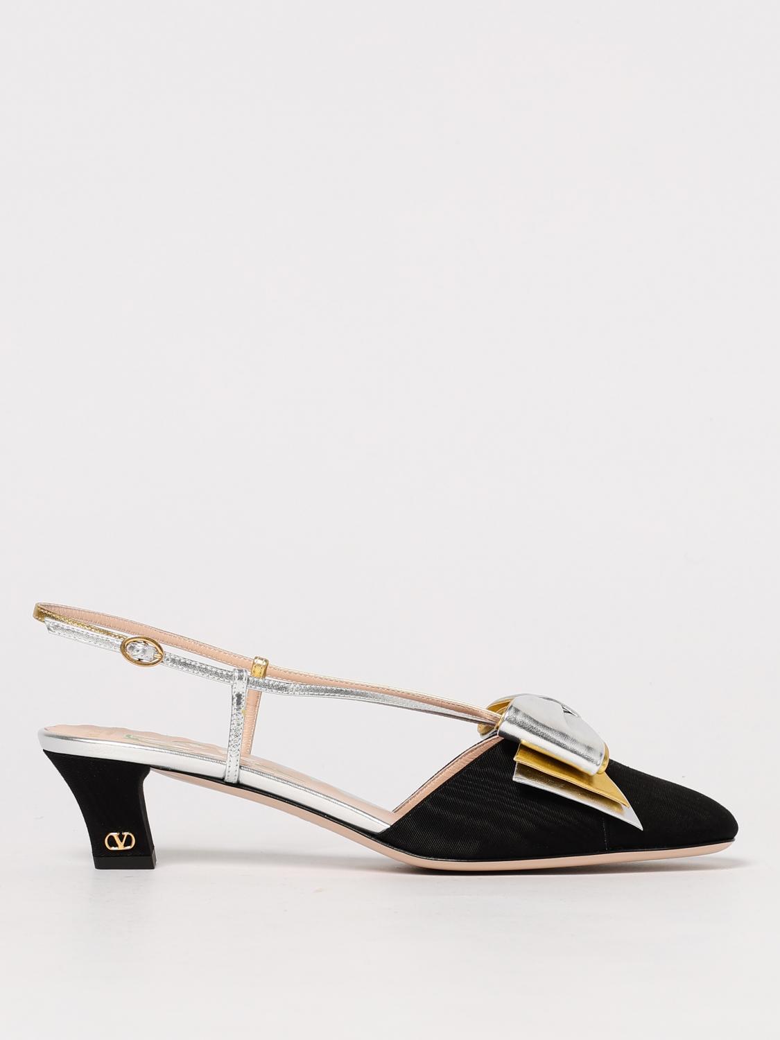 Valentino Bowow T. 45 Mid Heel Pumps In Black