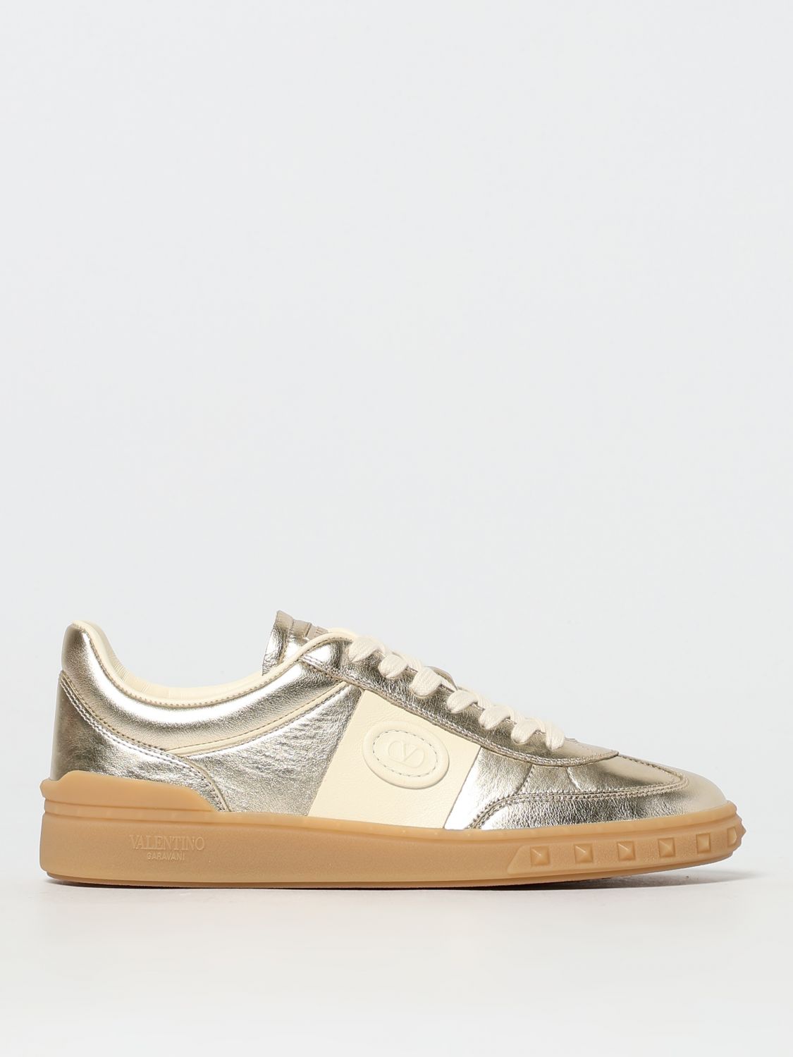 Valentino Garavani Upvillage Panelled Metallic Leather Sneakers