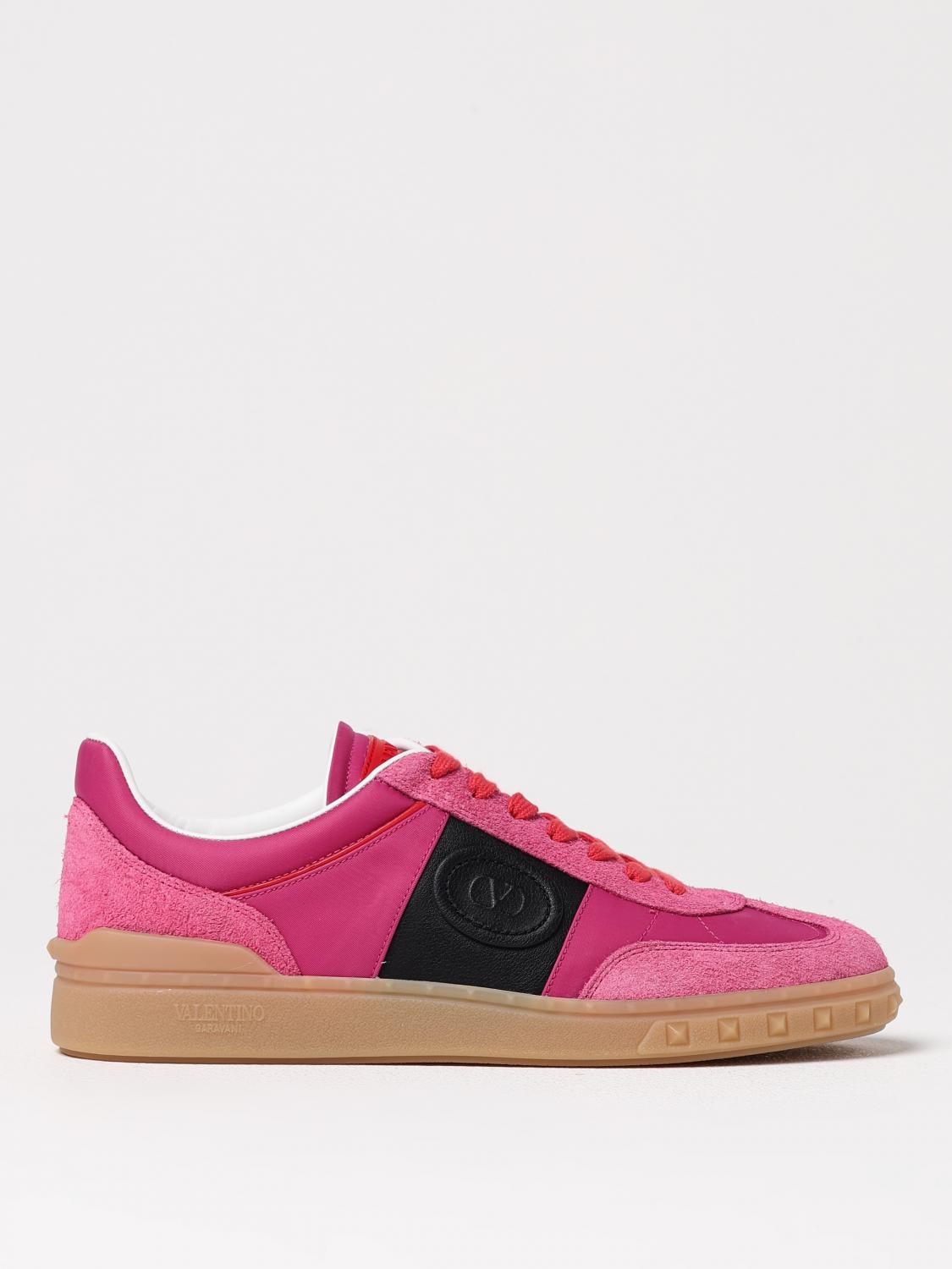 Valentino Lace-up Low-cut Casual Shoes In Pink