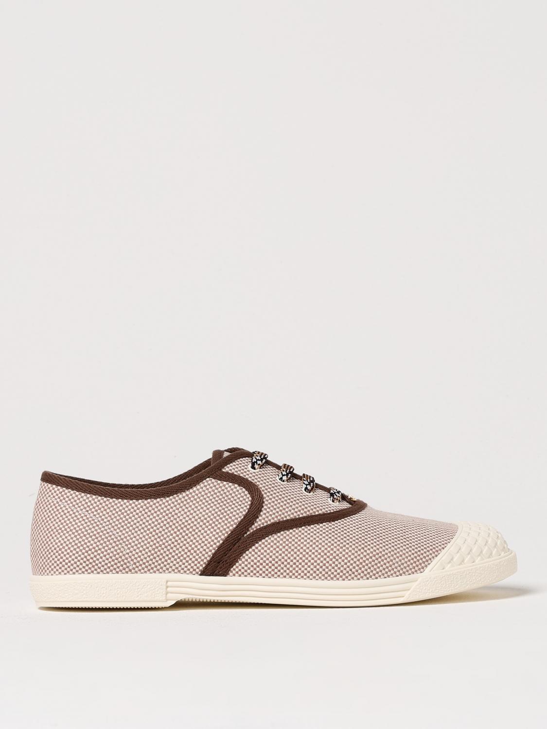 Valentino Bay By Bay Webbing-trimmed Checked Canvas Sneakers In Tobacco