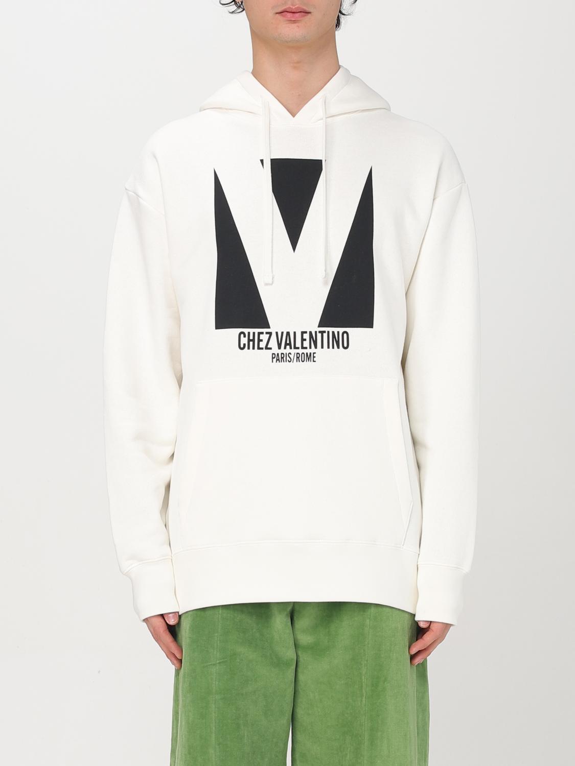 Valentino Garavani White Cotton Sweatshirt In Ivory