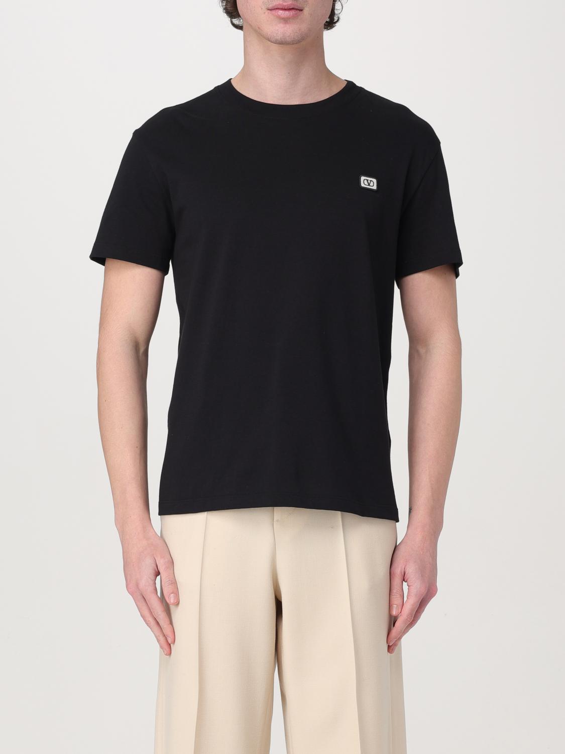 Valentino T-shirt With Signature Vlogo In Black