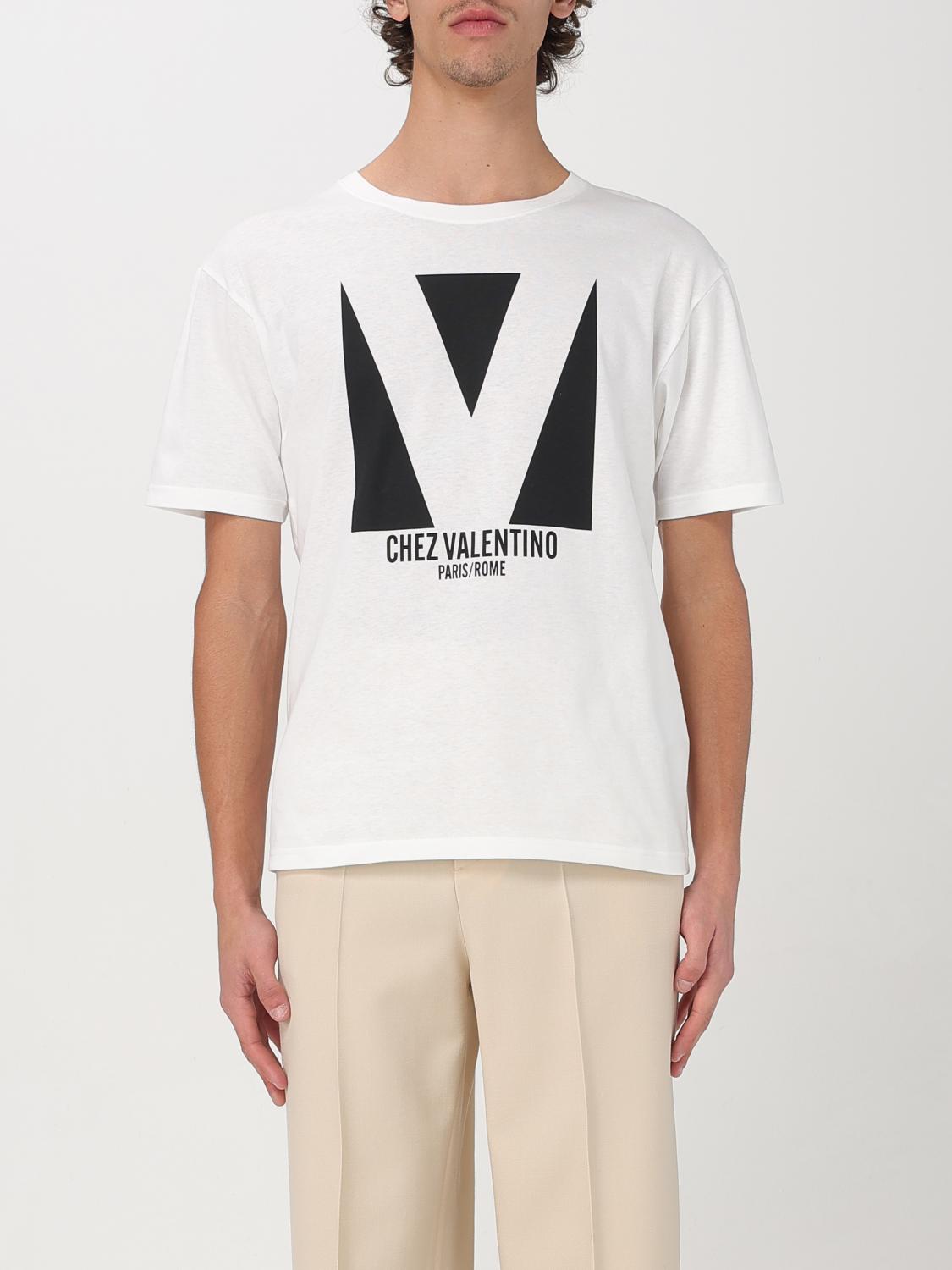Shop Valentino T-shirt Men Color White