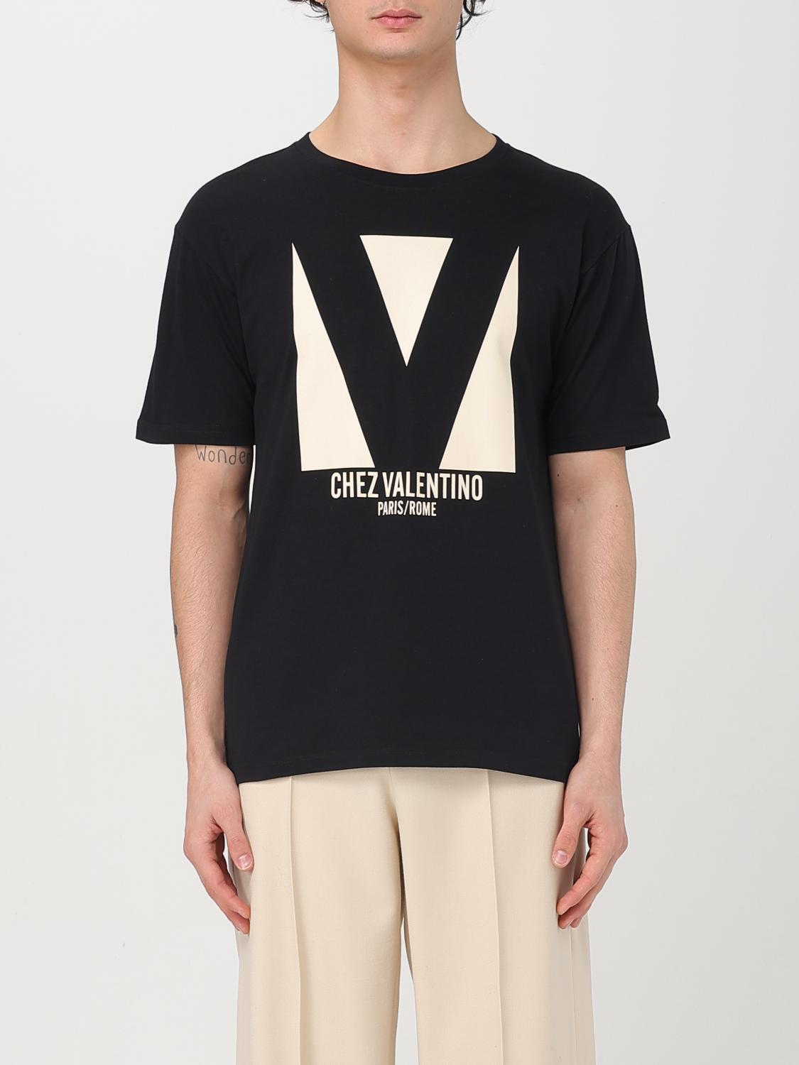 Valentino Crew Neck Short Sleeves T-shirts In Black
