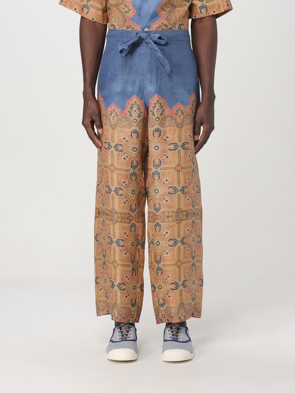 Valentino Printed Linen Pant In Multicolor