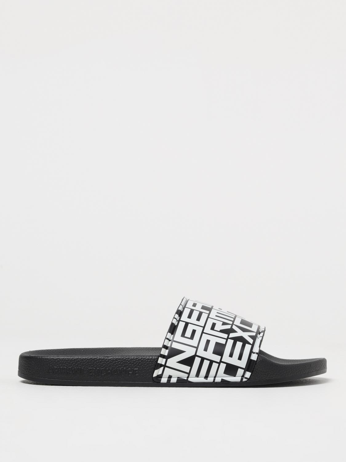 Armani Exchange Slides In Black