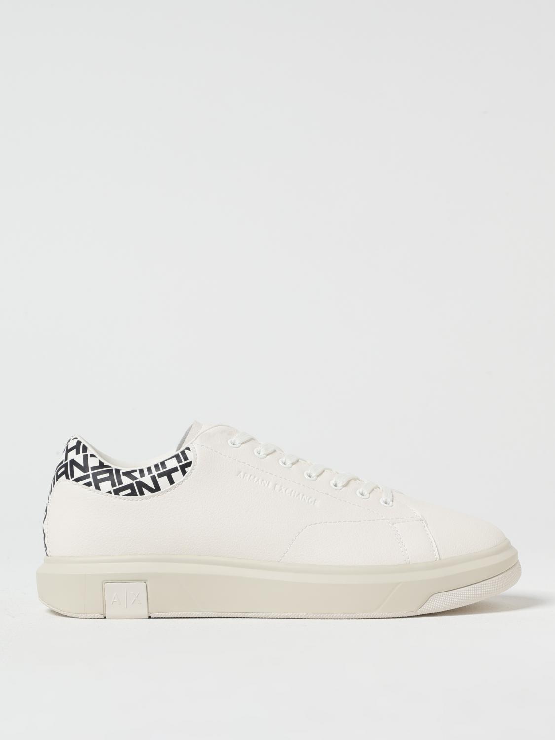 Armani Exchange Sneakers With Logo Insert On The Heel In White