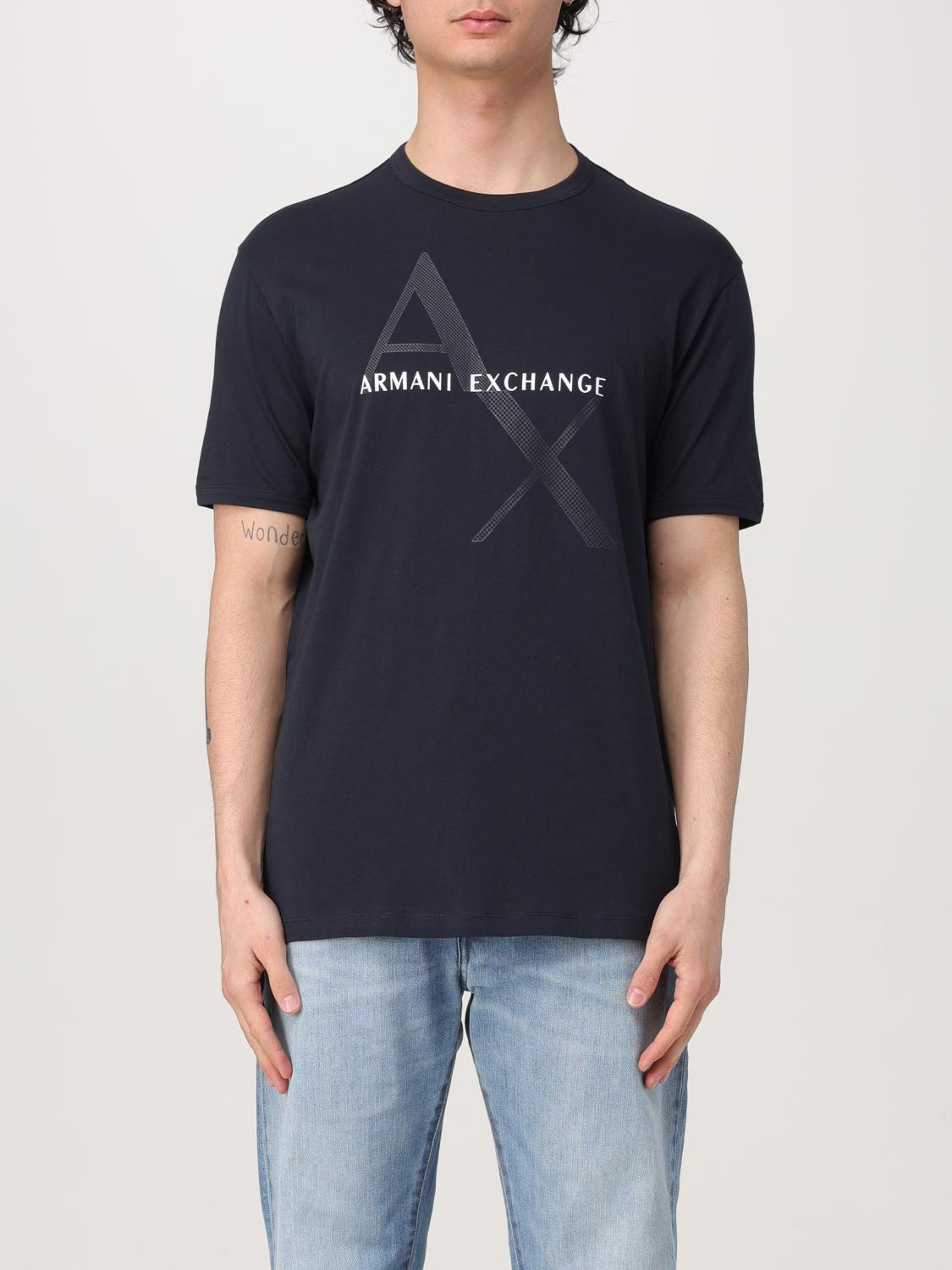 Armani Exchange Regular Fit T-shirts In Blue