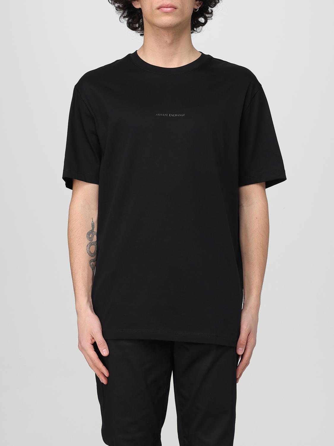Armani Exchange Regular Fit T-shirts In Black