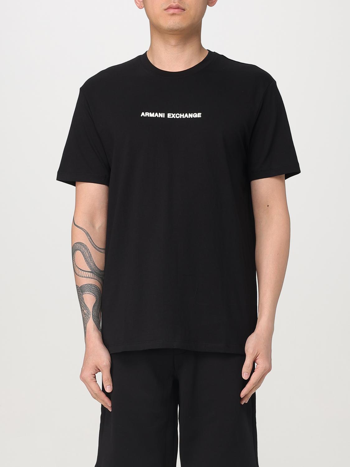 Armani Exchange Regular Fit T-shirts In Black