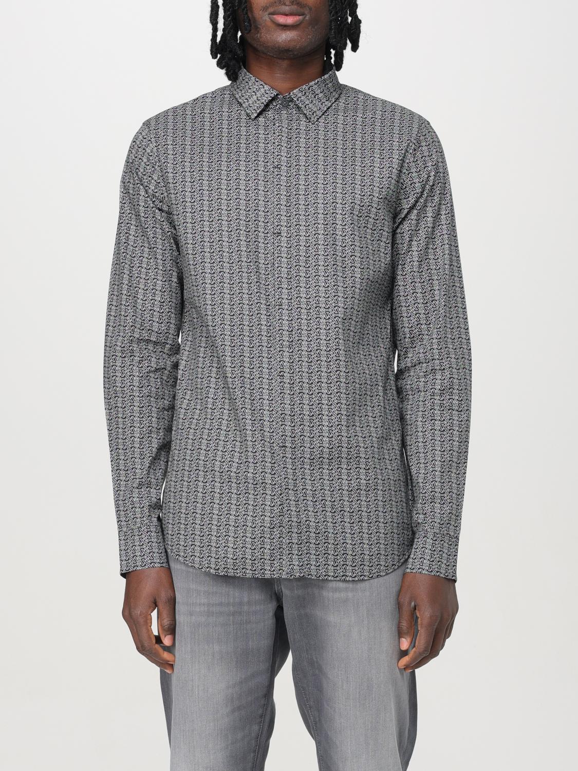 Armani Exchange Shirt  Men Color Black In Gray