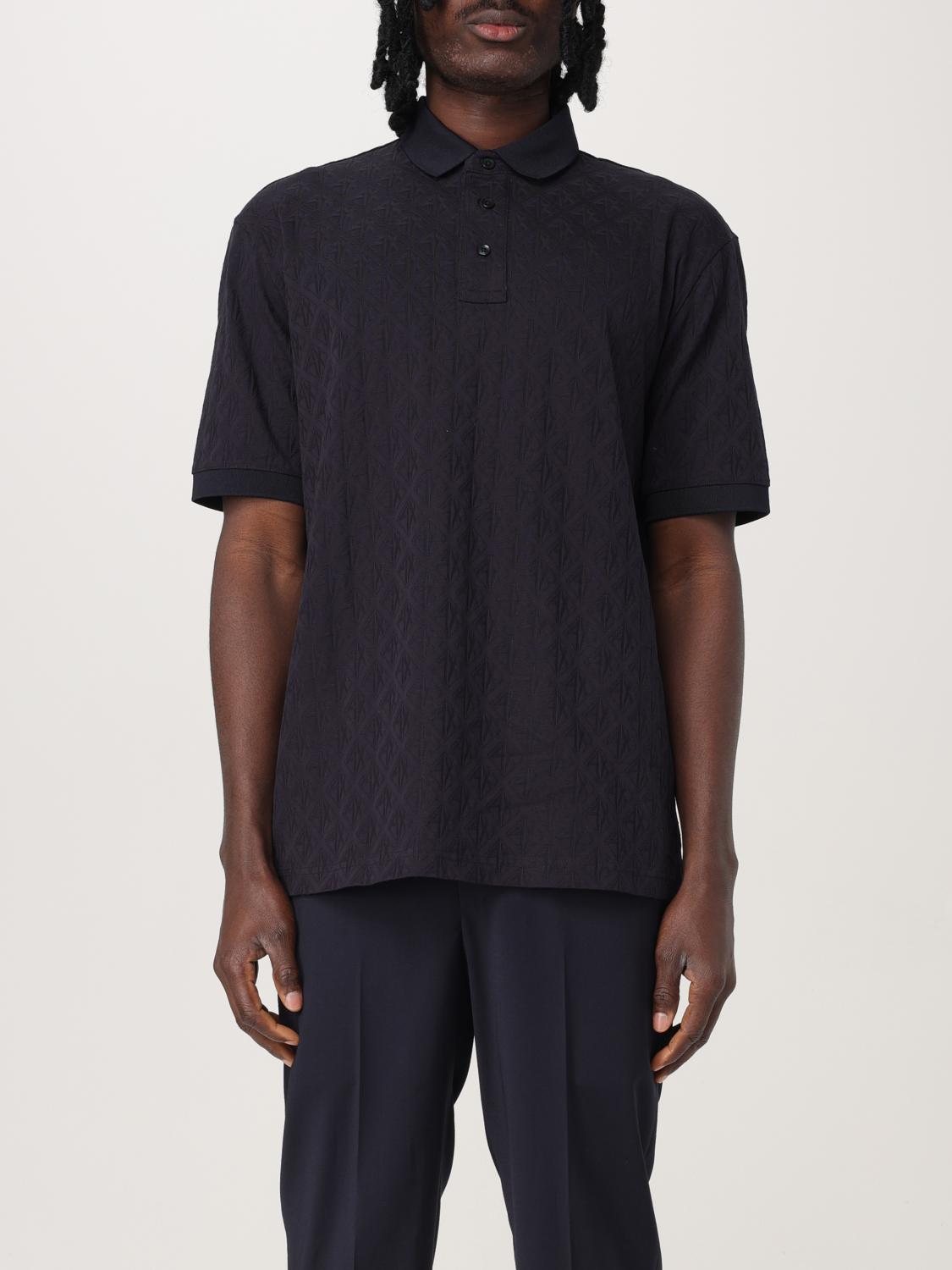 Armani Exchange Polo Shirt Men Color Blue In Blue
