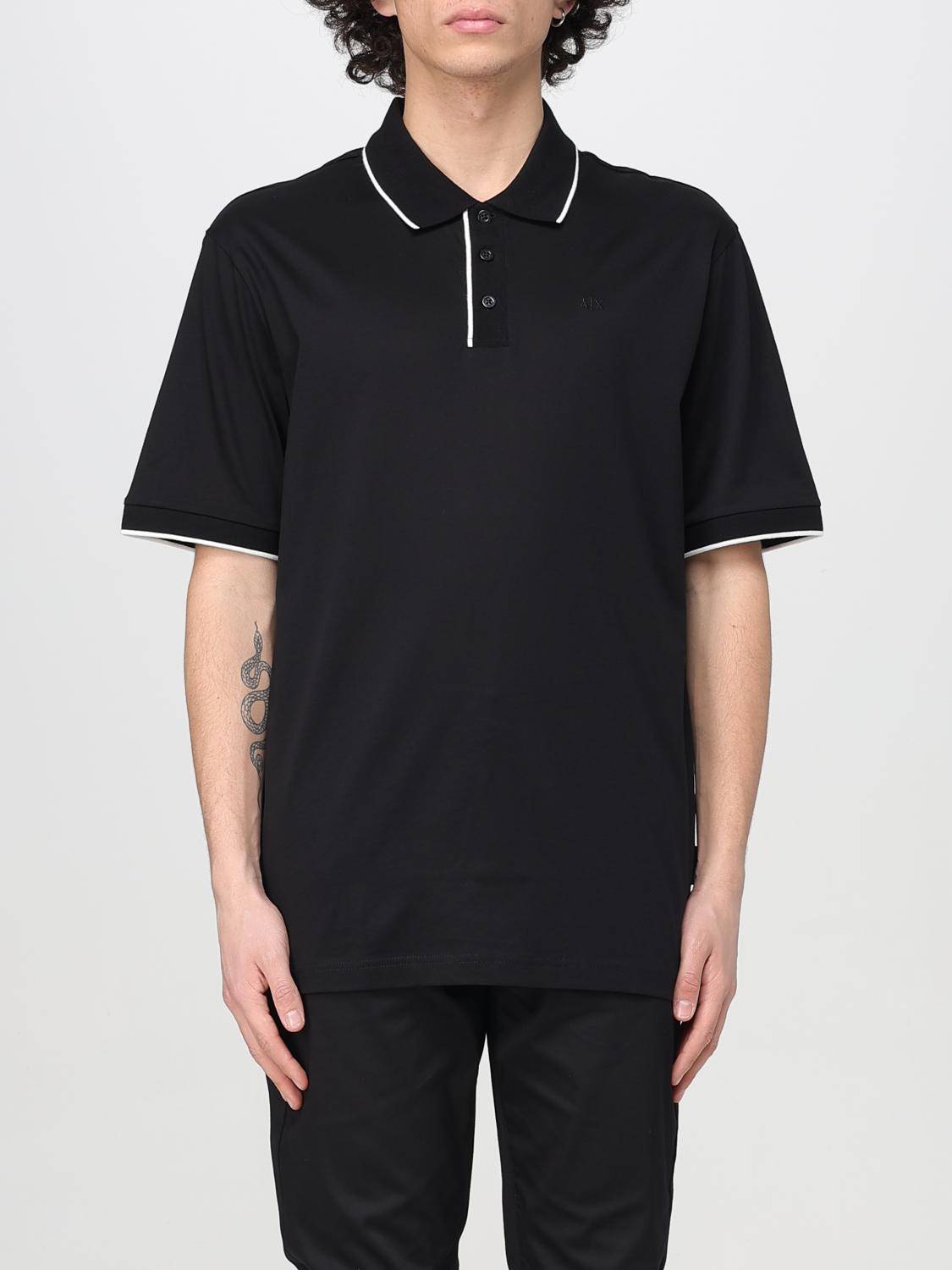 Armani Exchange Polo Shirt  Men Color Black In Black
