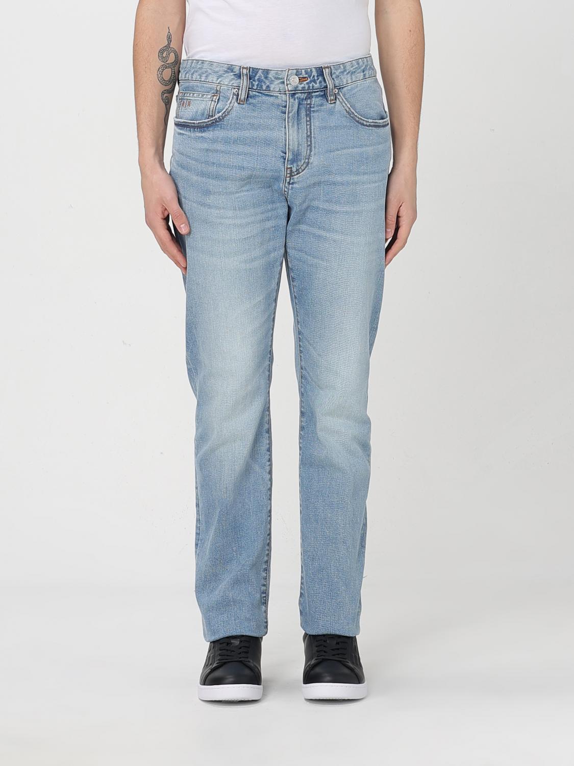 Armani Exchange J71 Carrot Fit Jeans In Stone Washed Cotton Denim In Stone Washed