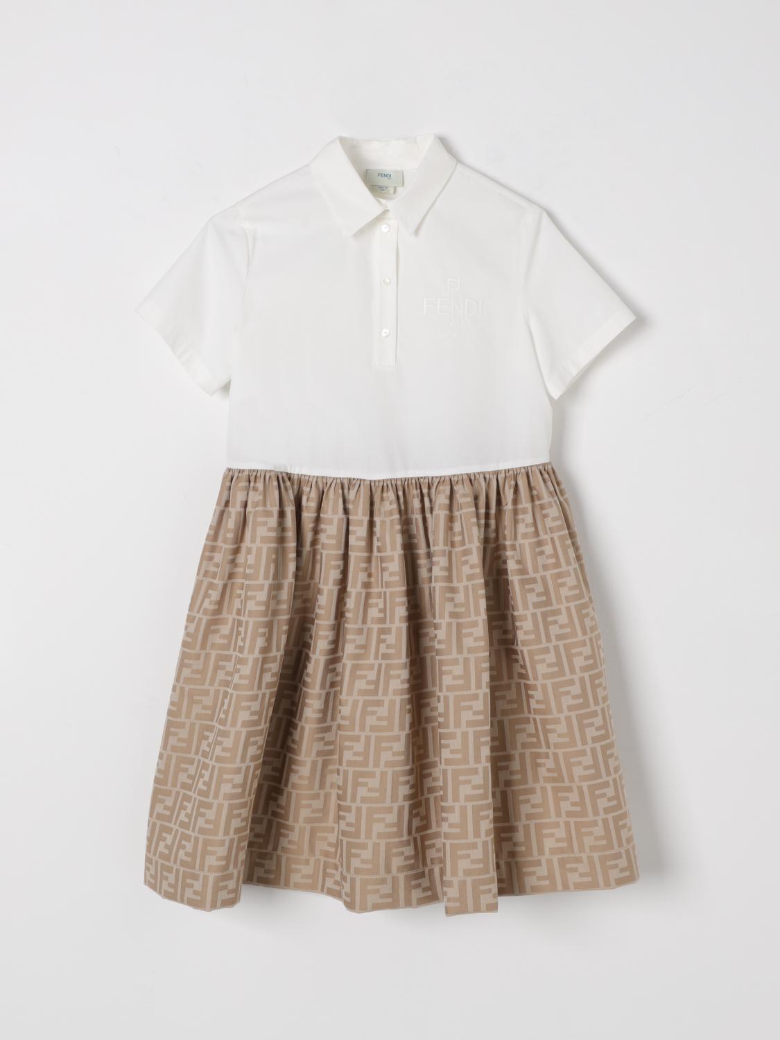 FENDI Kleid Kinder Farbe Beige