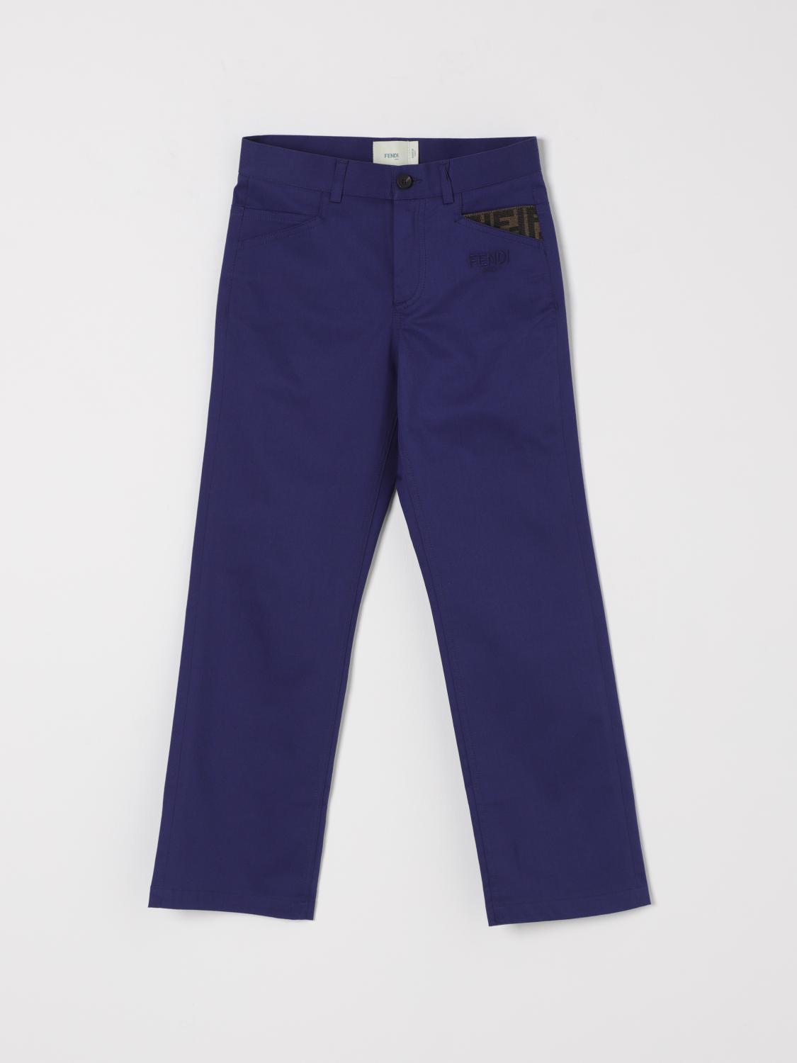 FENDI Children's Trousers Color Blue