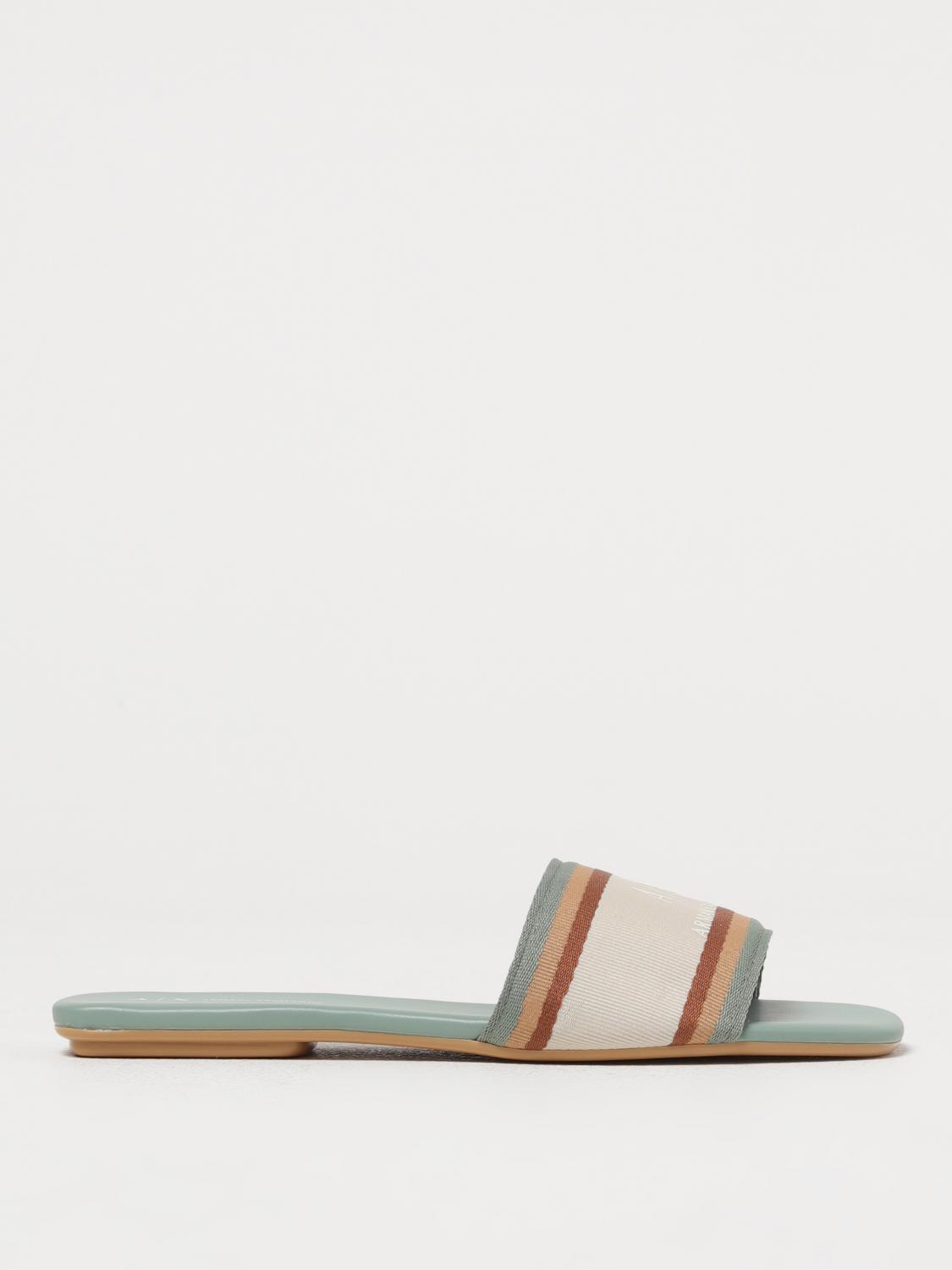 ARMANI EXCHANGE FLAT SANDALS ARMANI EXCHANGE WOMAN COLOR GREEN 422089012