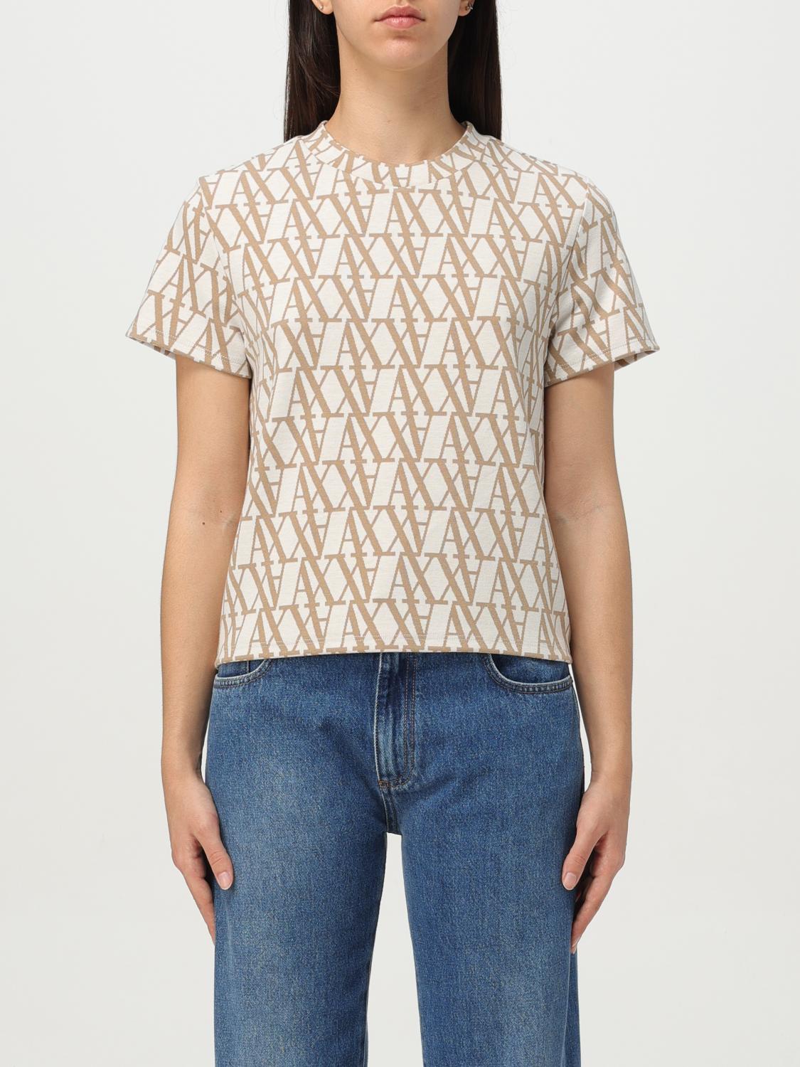 Armani Exchange Top Woman Color Beige In Beige