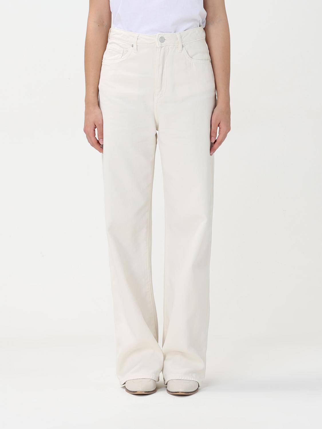 Armani Exchange Pants Woman Color Yellow Cream In Yellow Cream