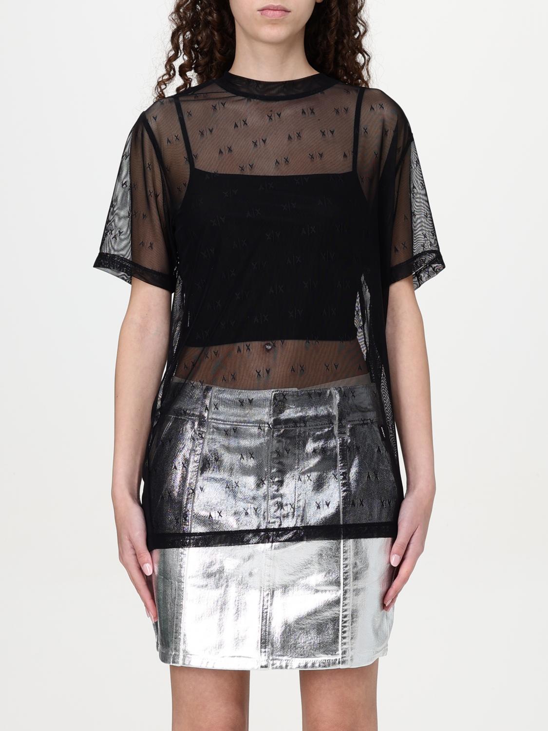 Armani Exchange Top  Woman Color Black In Black