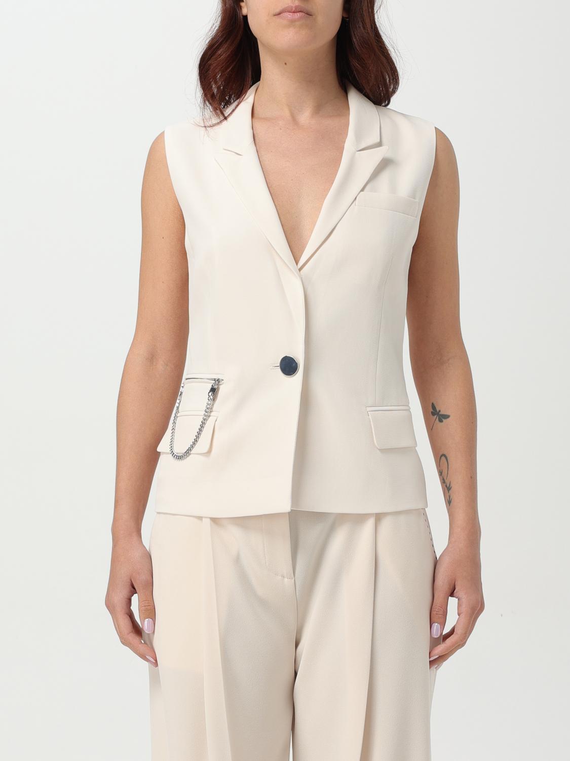 Armani Exchange Waistcoat  Woman Color Yellow Cream In Yellow Cream