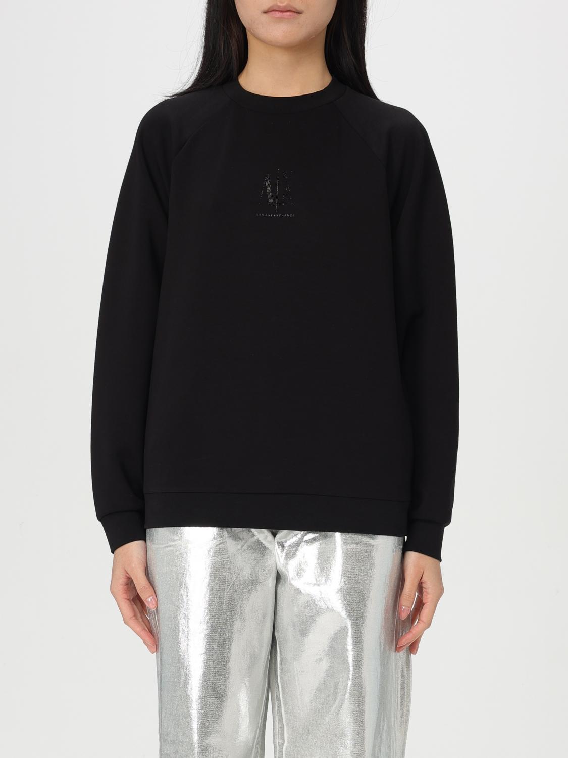Shop Armani Exchange Sweatshirt Woman Color Black