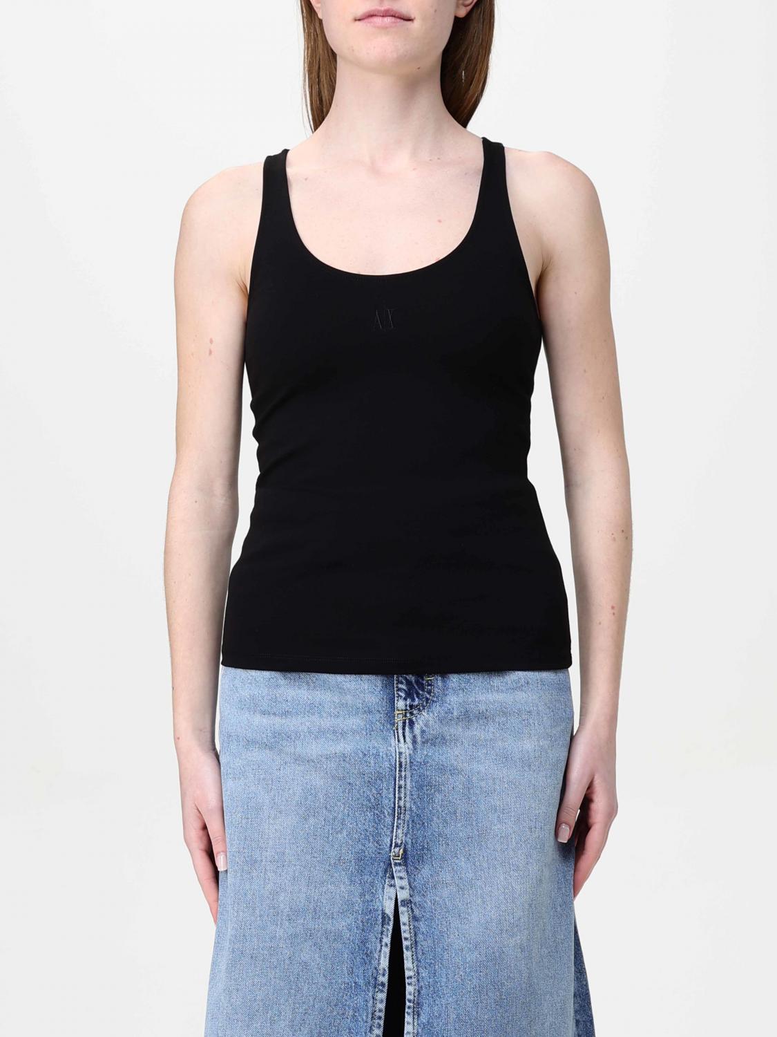 Armani Exchange Top  Woman Color Black In Black
