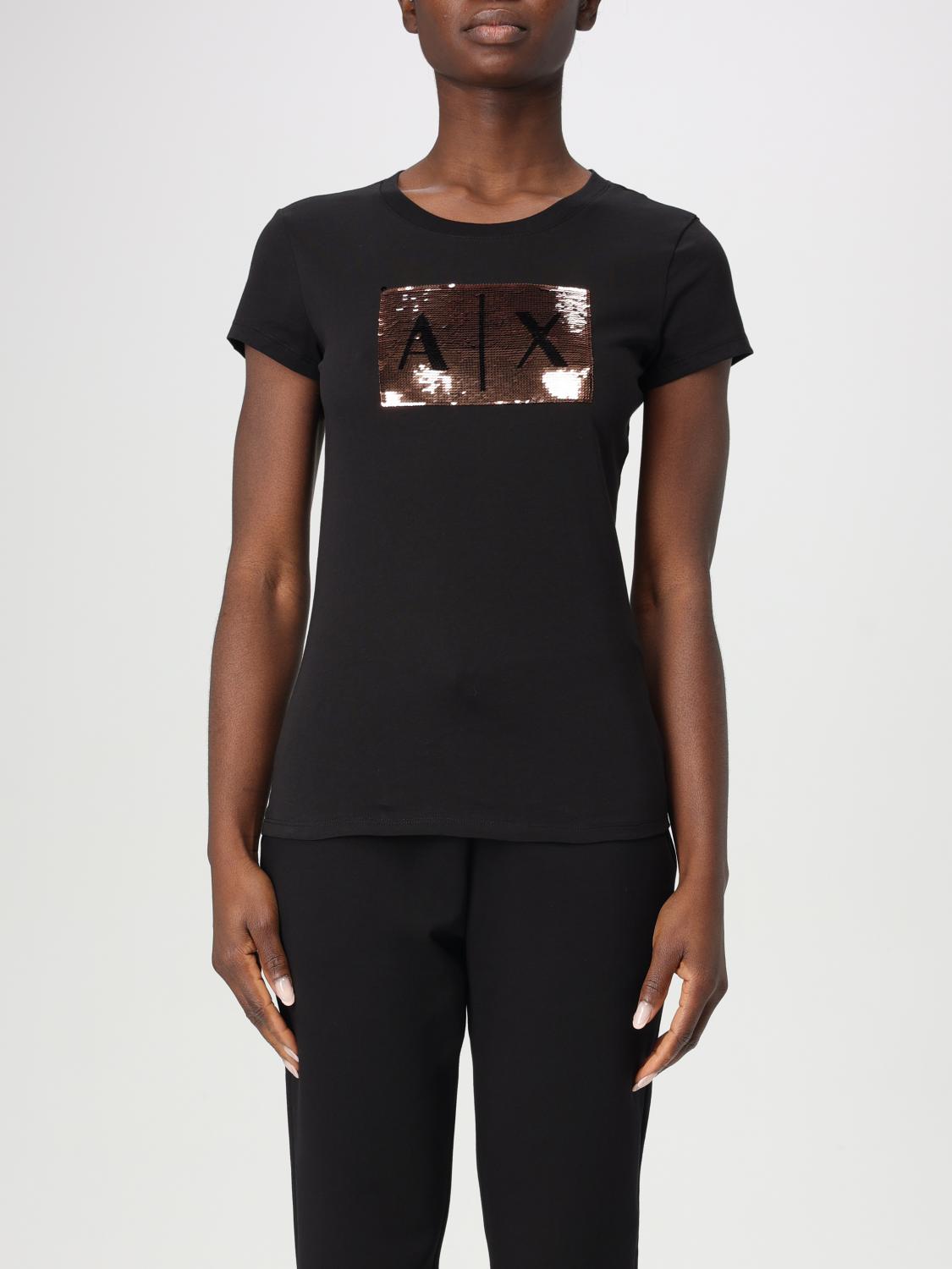 Armani Exchange T-shirt Woman Color Black In Black