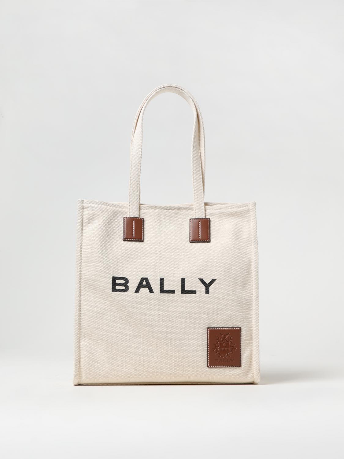 Bally Mini Akelai Canvas Tote Bag In Ecru
