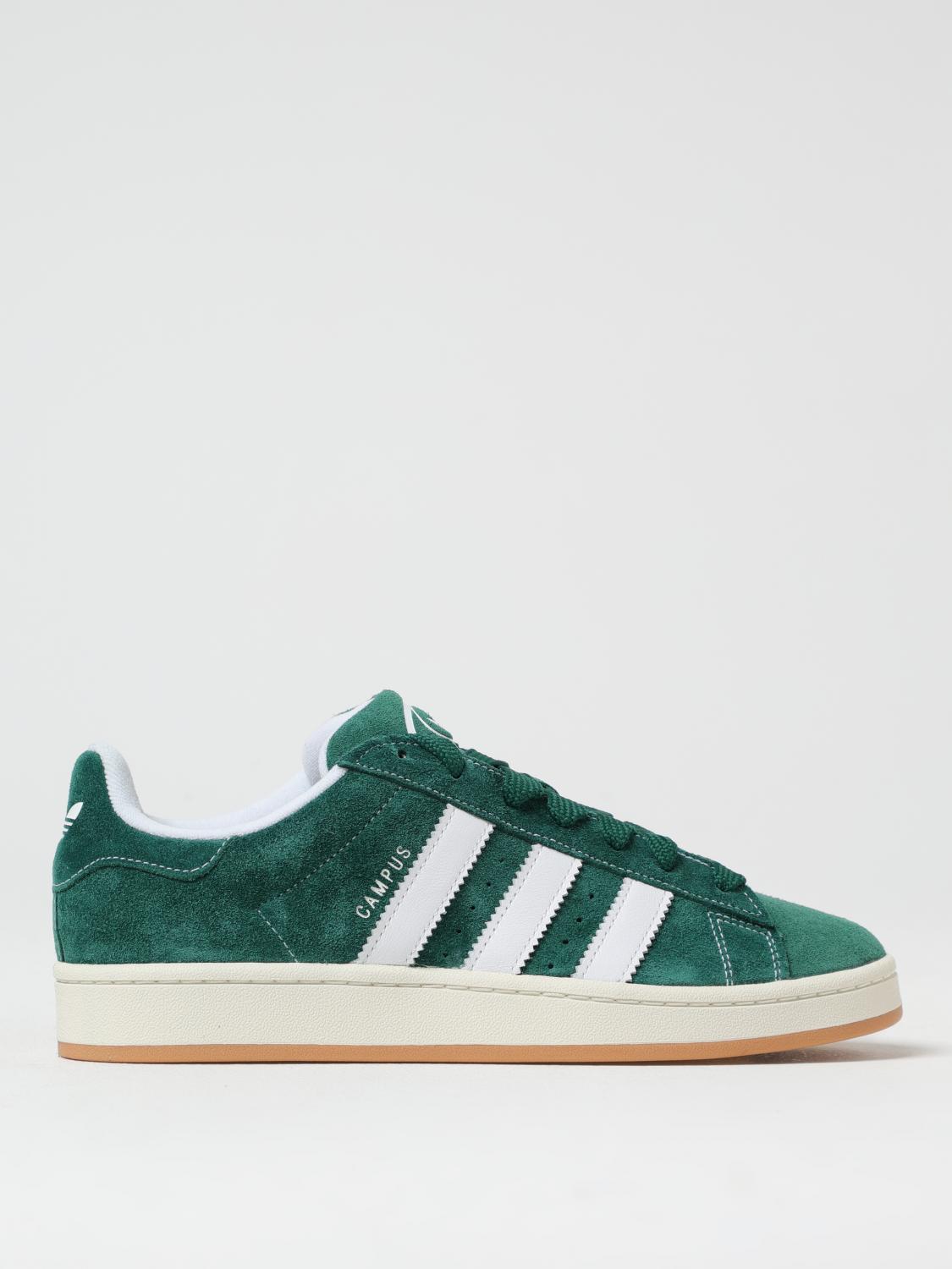 Adidas Originals Campus 80s Leather-trimmed Suede Sneakers In Green