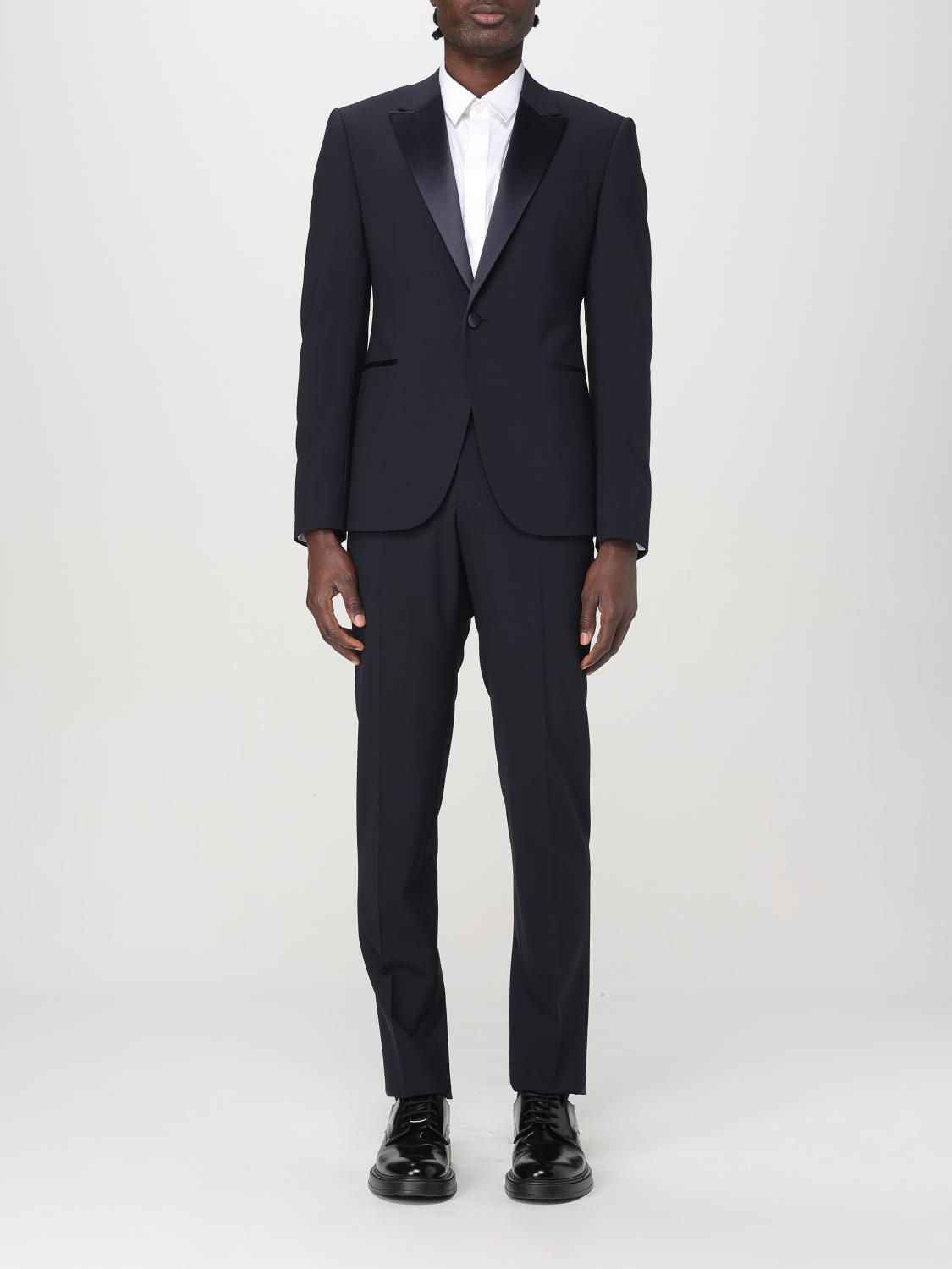 Emporio Armani Suit Men Color Navy In Navy