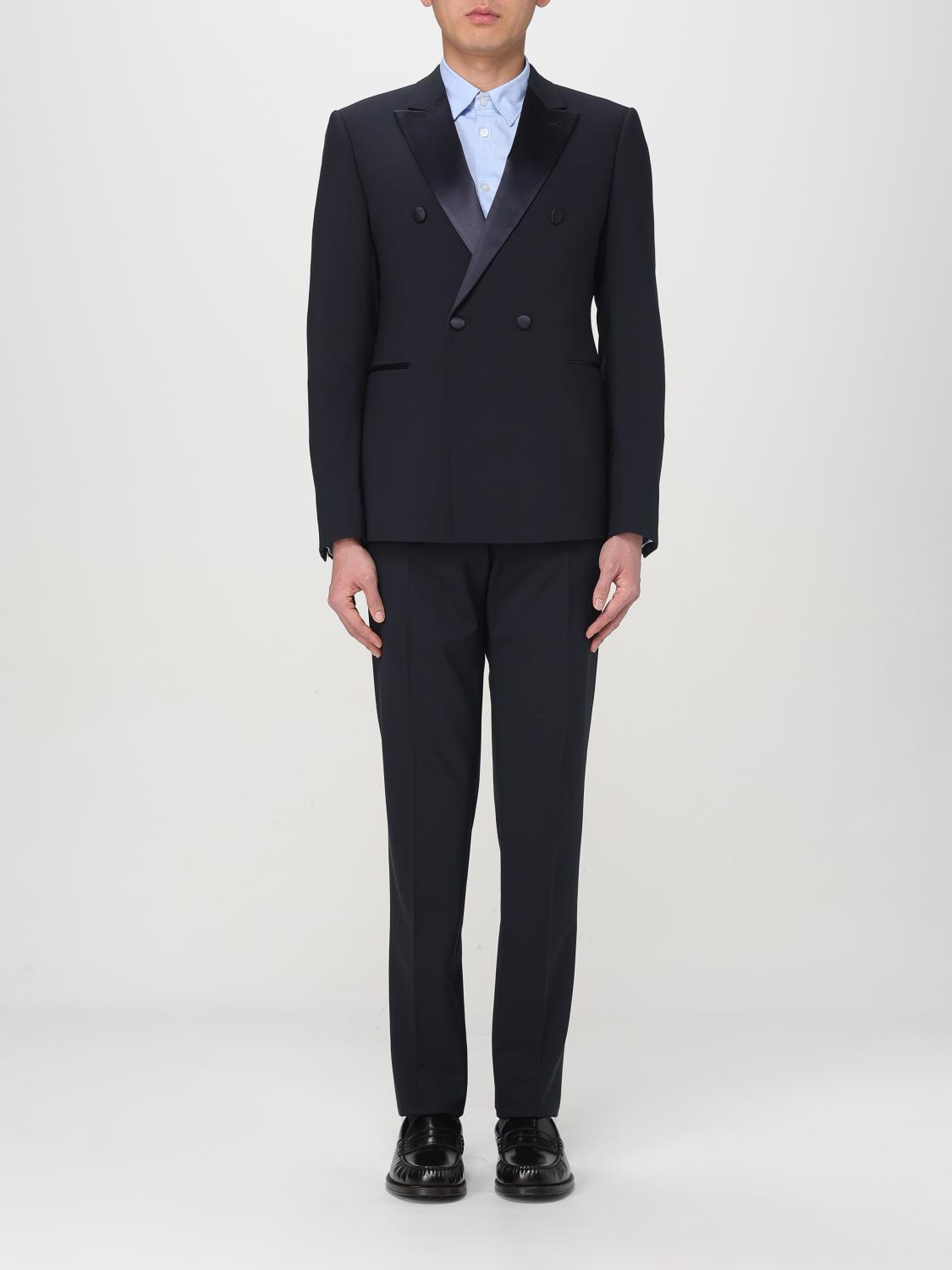 Emporio Armani Suit Men Color Navy In Navy